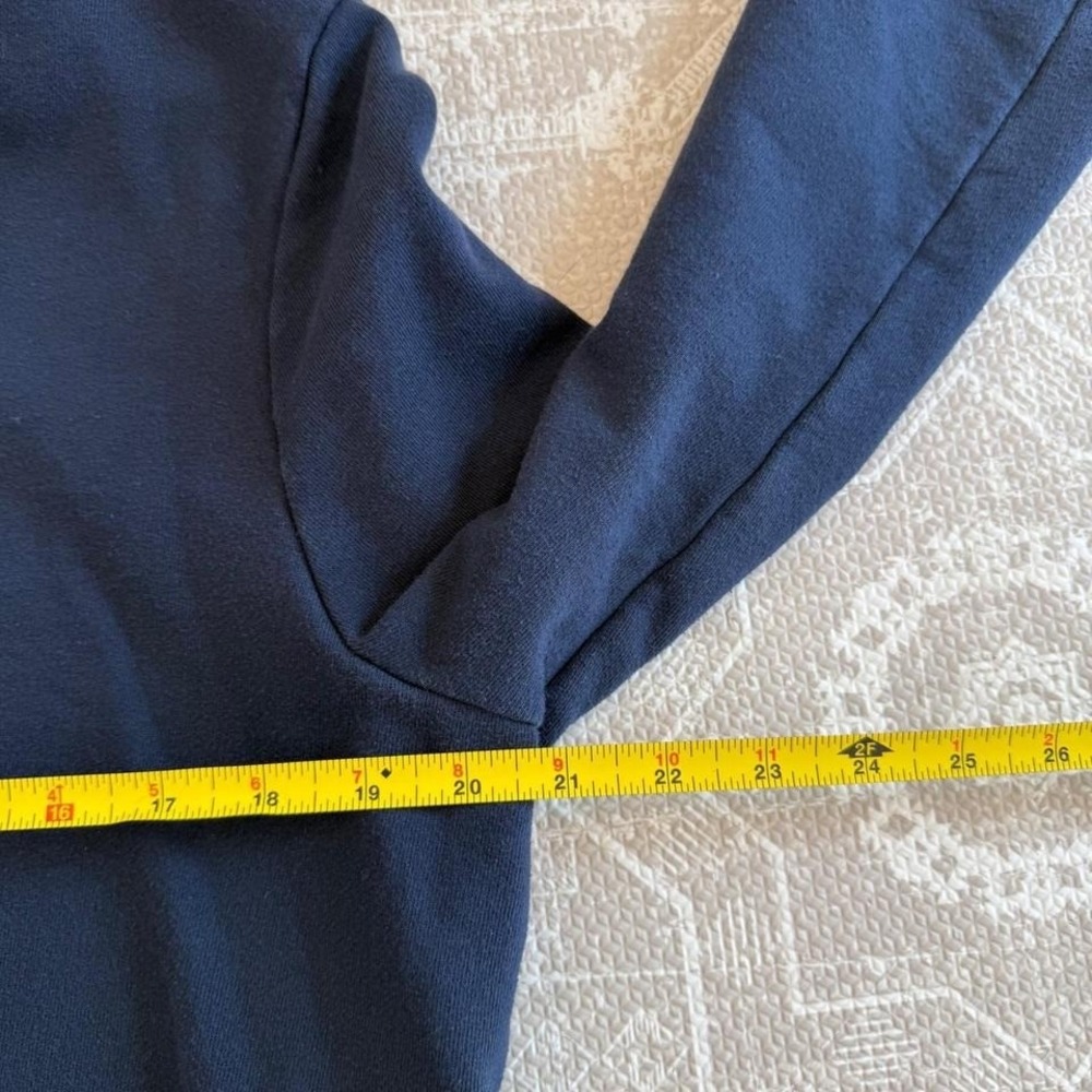 Tommy Hilfiger Denim Navy Plaid Hoodie Sweatshirt Women's XL Made in Indonesia - Picture 5 of 6